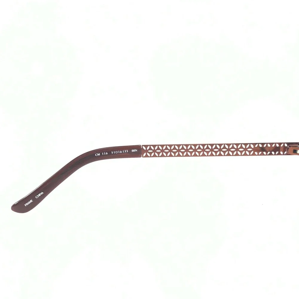 Catherine Malandrino Eyeglasses Frames CM 116 BRN Clear Brown Cat Eye 51-16-135